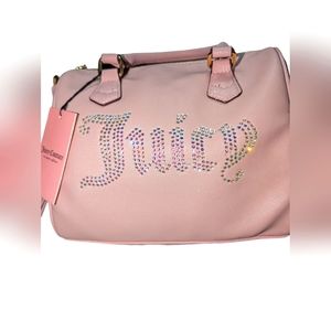 Juicy Couture Blush Pink Be Classic Satchel With JUICY RHINESTONES